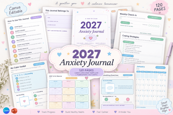 2027 Anxiety Journal –Canva & PowerPoint