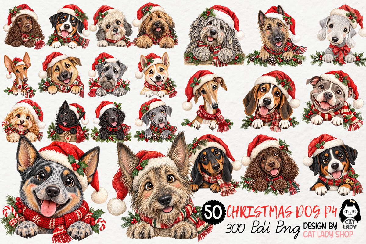 50 Peeking Christmas Dog Breeds Part 4