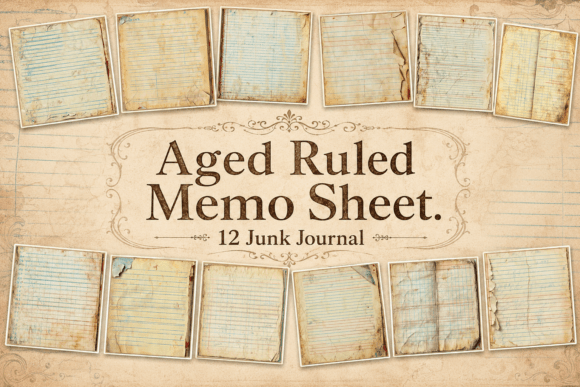 Aged Ruled Memo Sheet