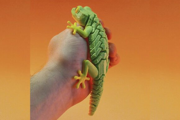Articulated Gecko Lizard STL – Print-in-Place Flexible 3D Print - Image 1
