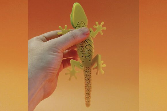 Articulated Gecko Lizard STL – Print-in-Place Flexible 3D Print - Image 2