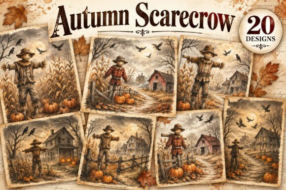 Autumn Scarecrow Junk Journal