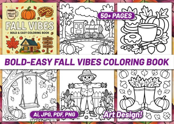 BOLD EASY FALL VIBES COLORING BOOK