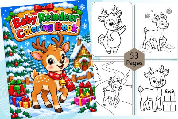 Baby Reindeer Coloring Page