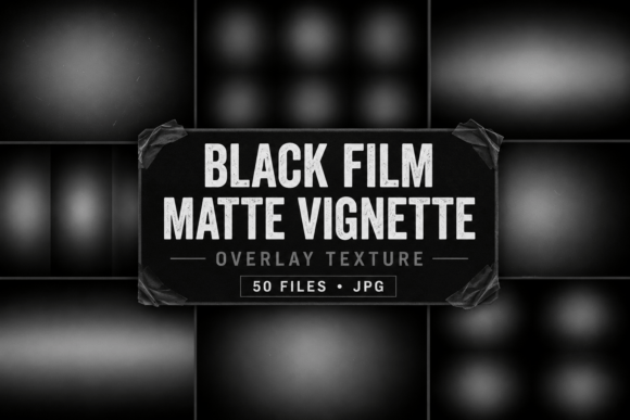Black Film Matte Vignette Texture Retro