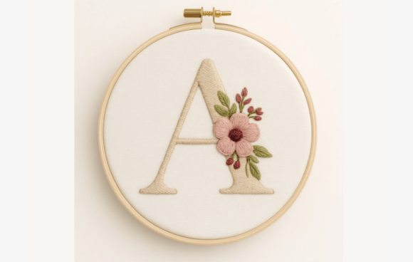 Blush Bloom Accent Embroidery Pattern