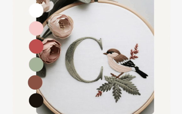 Chickadee Bird Embroidery Pattern