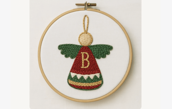 Christmas Angel Embroidery Pattern