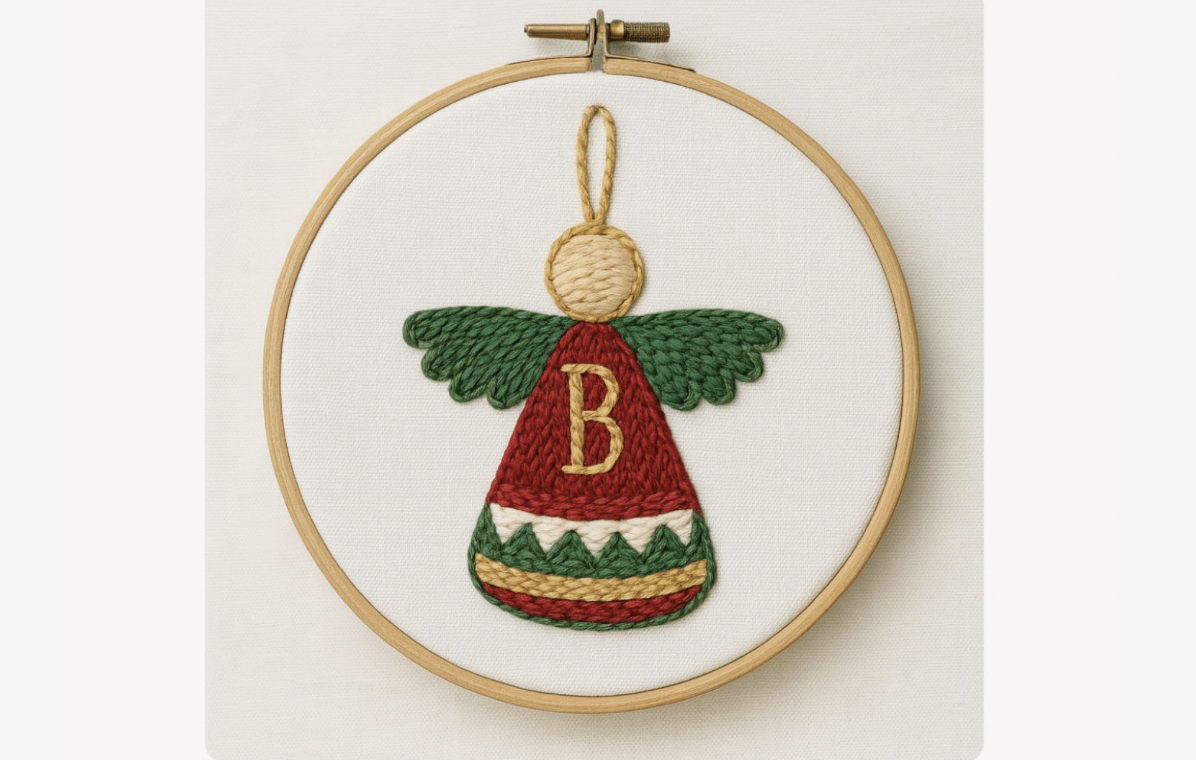 Christmas Angel Embroidery Pattern