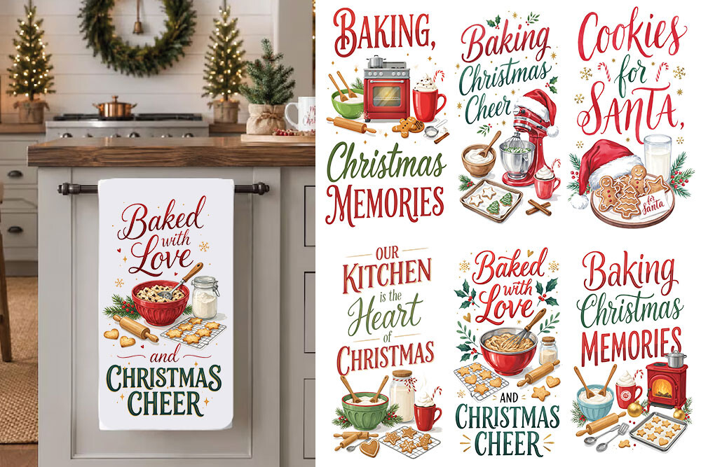Christmas Baking PNG Bundle | Baking Chr