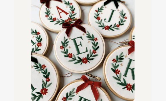 Christmas Ornament Embroidery Pattern
