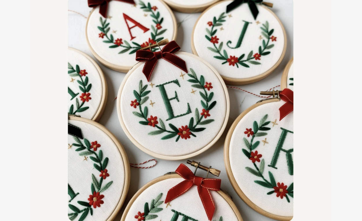 Christmas Ornament Embroidery Pattern