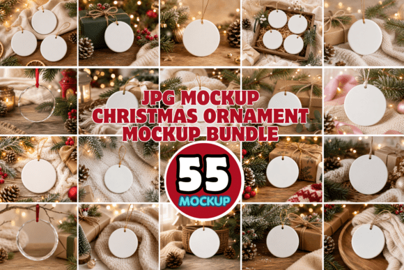 Christmas Ornament Mockup Bundle Graphic Product Mockups By Real POD Mockups