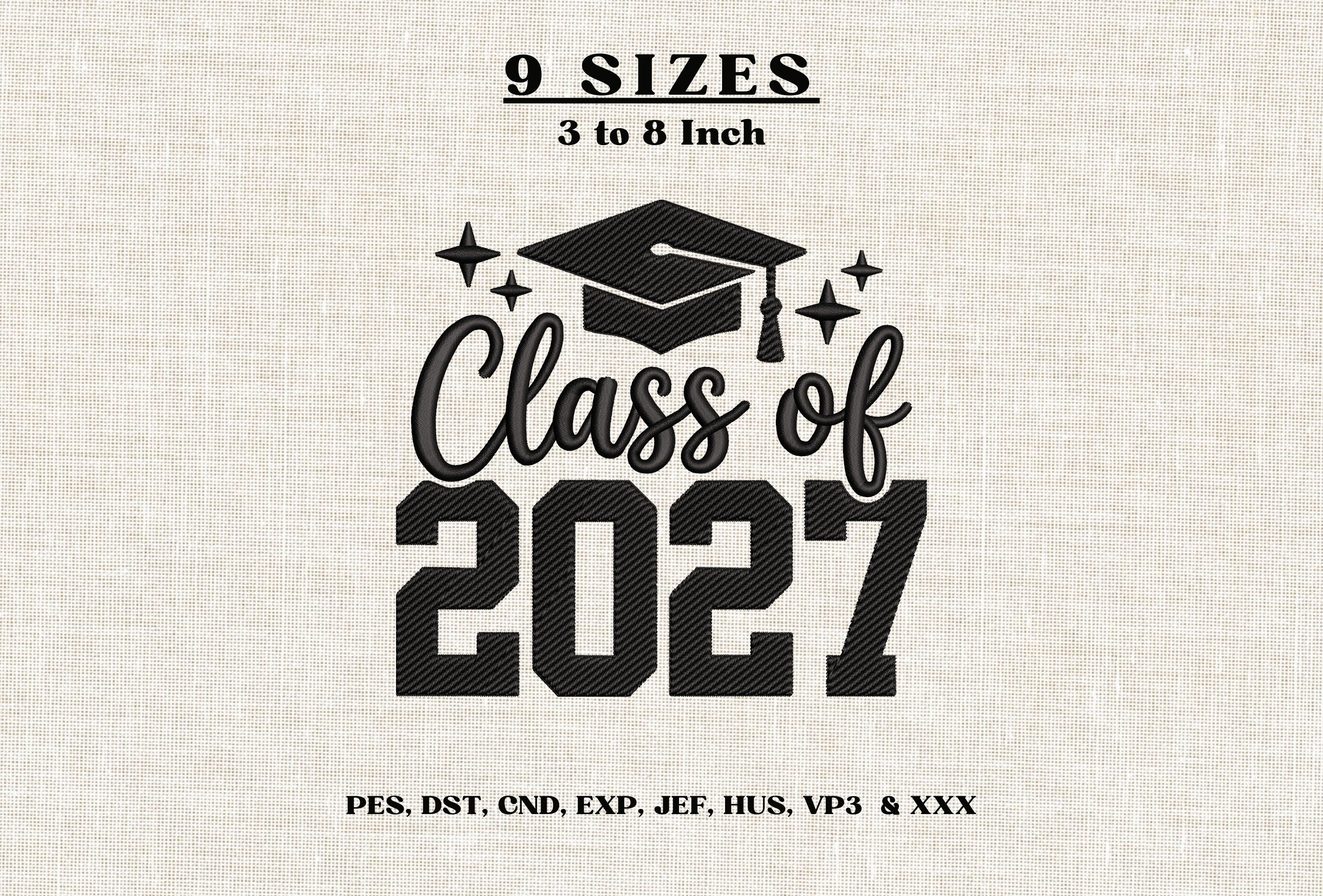 Class of 2027 Graduation Embroidery DST