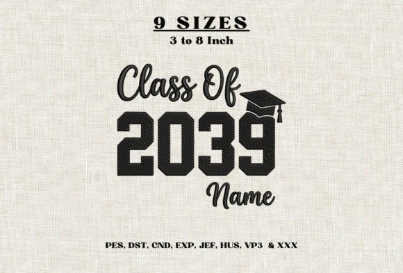 Class of 2027 Graduation Embroidery DST