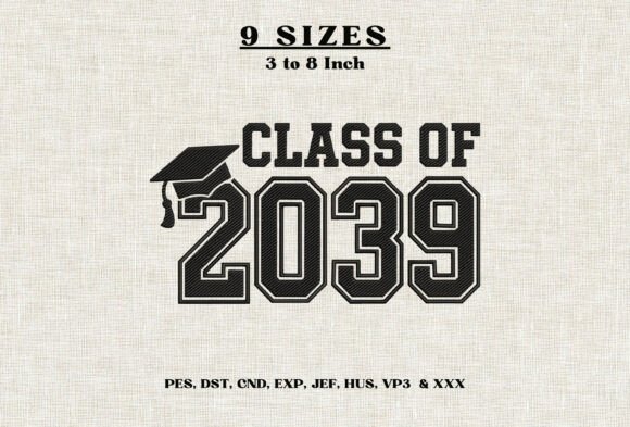 Class of 2027 Graduation Embroidery DST