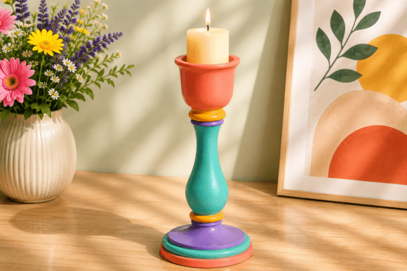 Colorful Candle Holder 3D Model