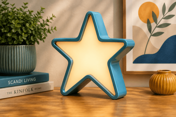 Colorful Star Light Sculpture 3D Model