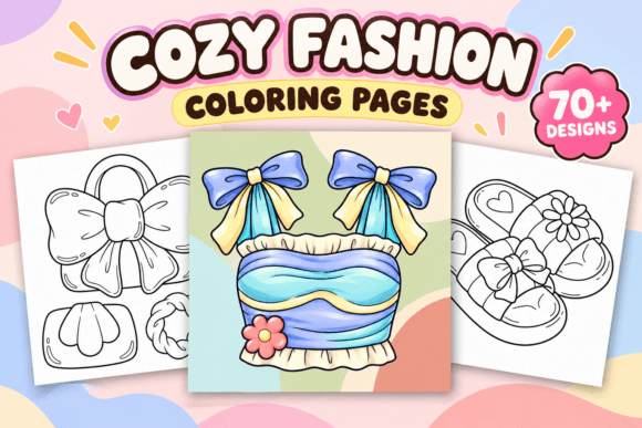 Cozy Fashion Coloring Pages #2