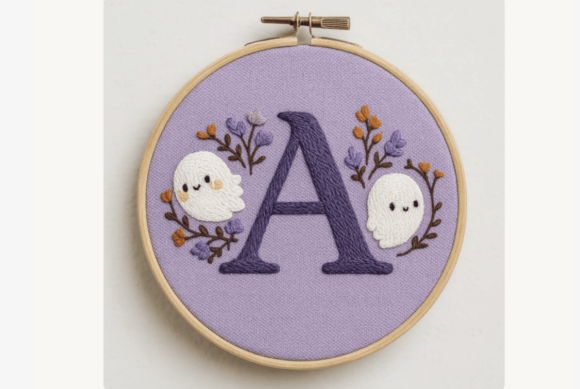 Cute Ghost Duo Embroidery Pattern