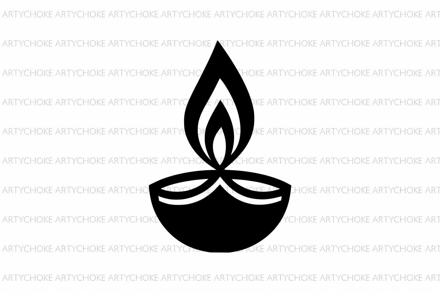 Diya Lamp SVG | Diwali Festival of Light