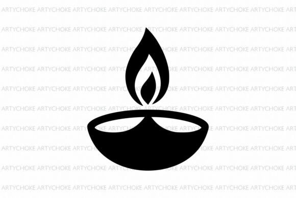 Diya SVG | Diwali Oil Lamp Flame