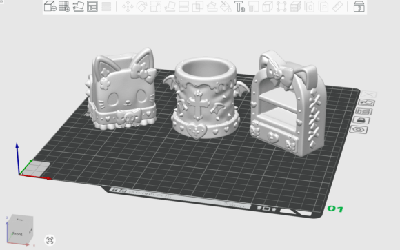 Gothic Kawaii Bunny Storage Set STL – 3D Printable Organizer, Shelf & Container - Image 2