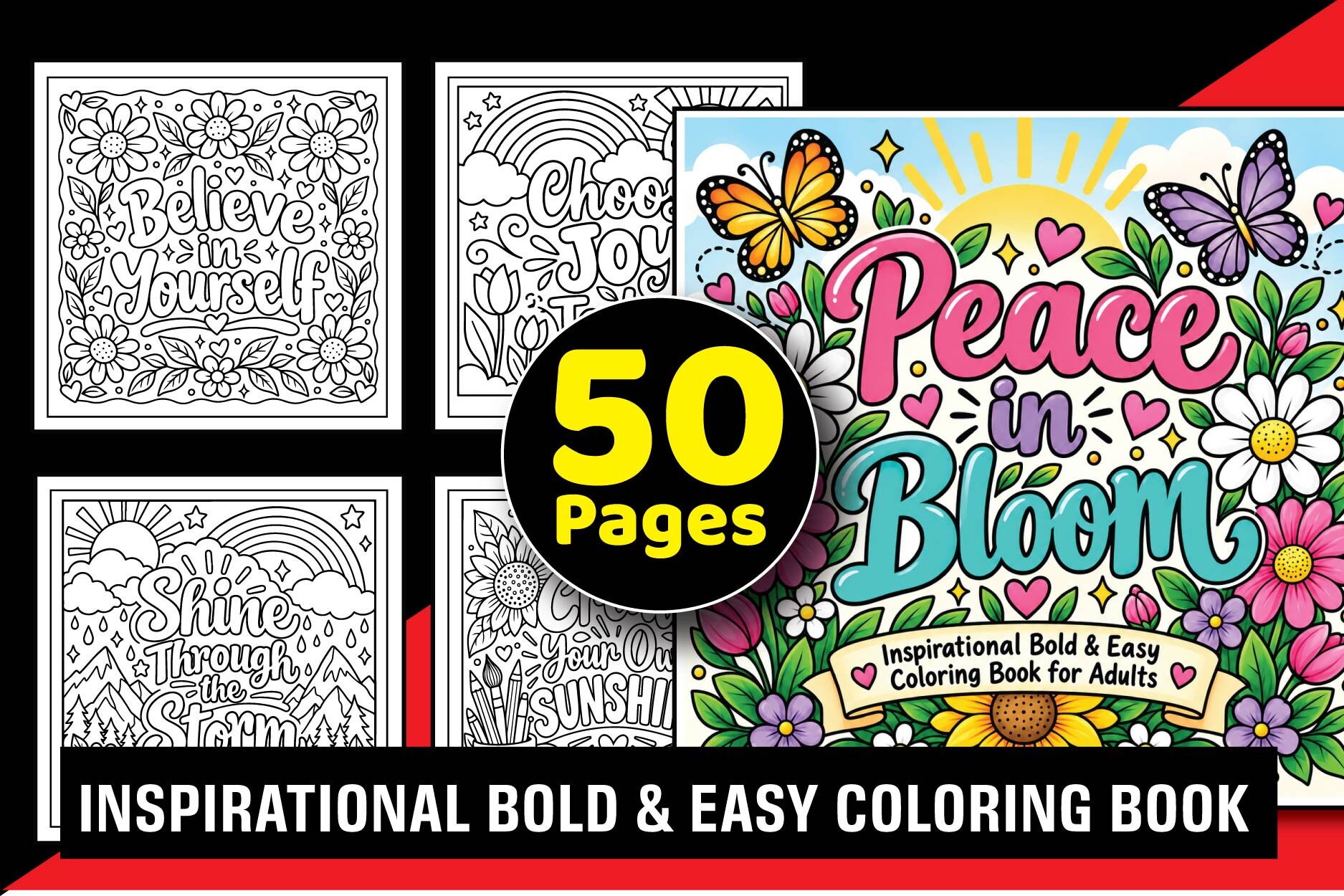 Inspirational Quotes Coloring Book