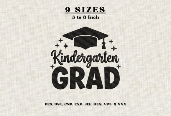 Kindergarten Grad Machine Embroidery DST