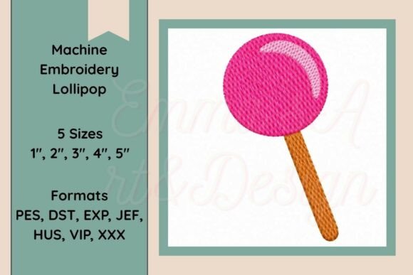 Lollipop Machine Embroidery Design