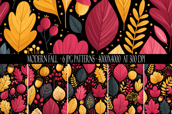 Modern Fall Seamless Patterns