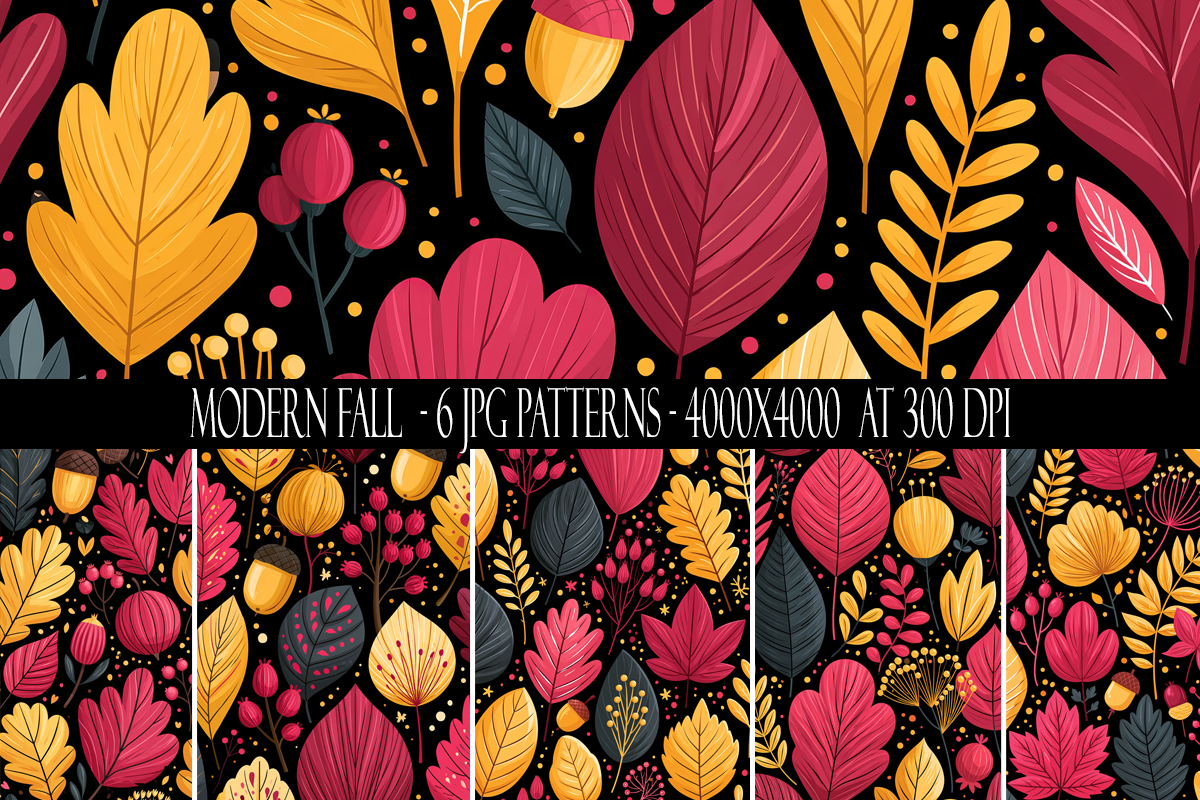 Modern Fall Seamless Patterns