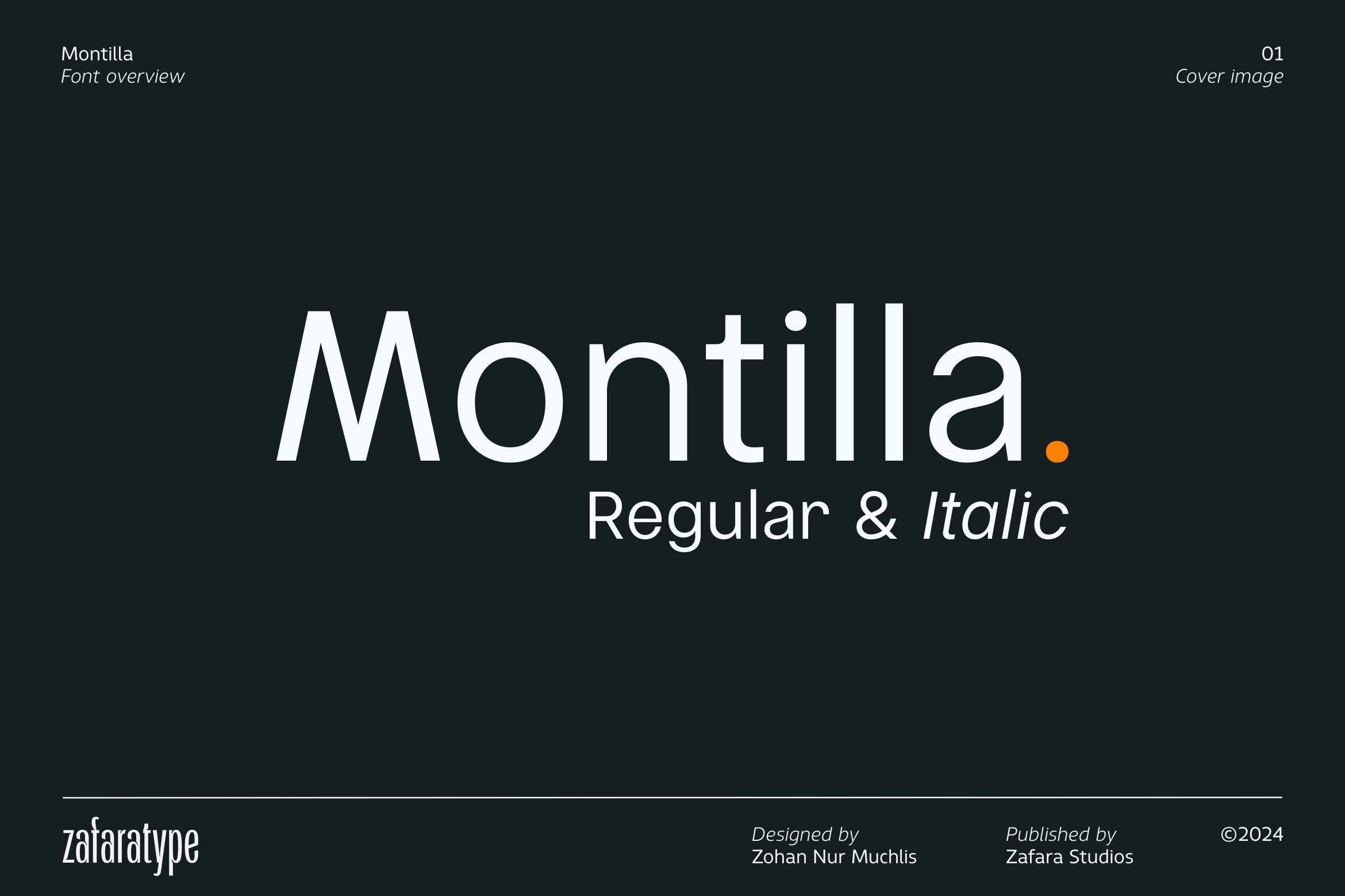 Montilla preview, modern minimalist sans-serif typeface