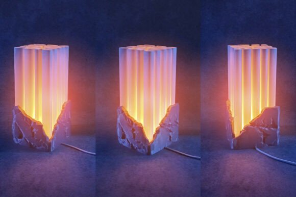 Rock Pillar LED Lamp – Modern 3D Printed Night Light (STL/3MF) - Image 1