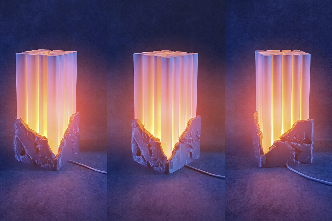 Rock Pillar LED Lamp – Modern 3D Printed Night Light (STL/3MF) - Image 4