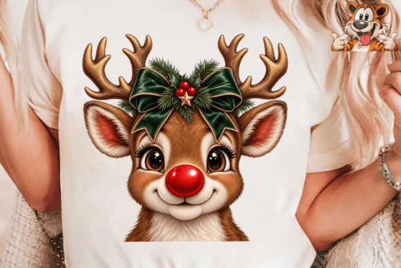 Rudolph Red Nose Reindeer PNG Shirt