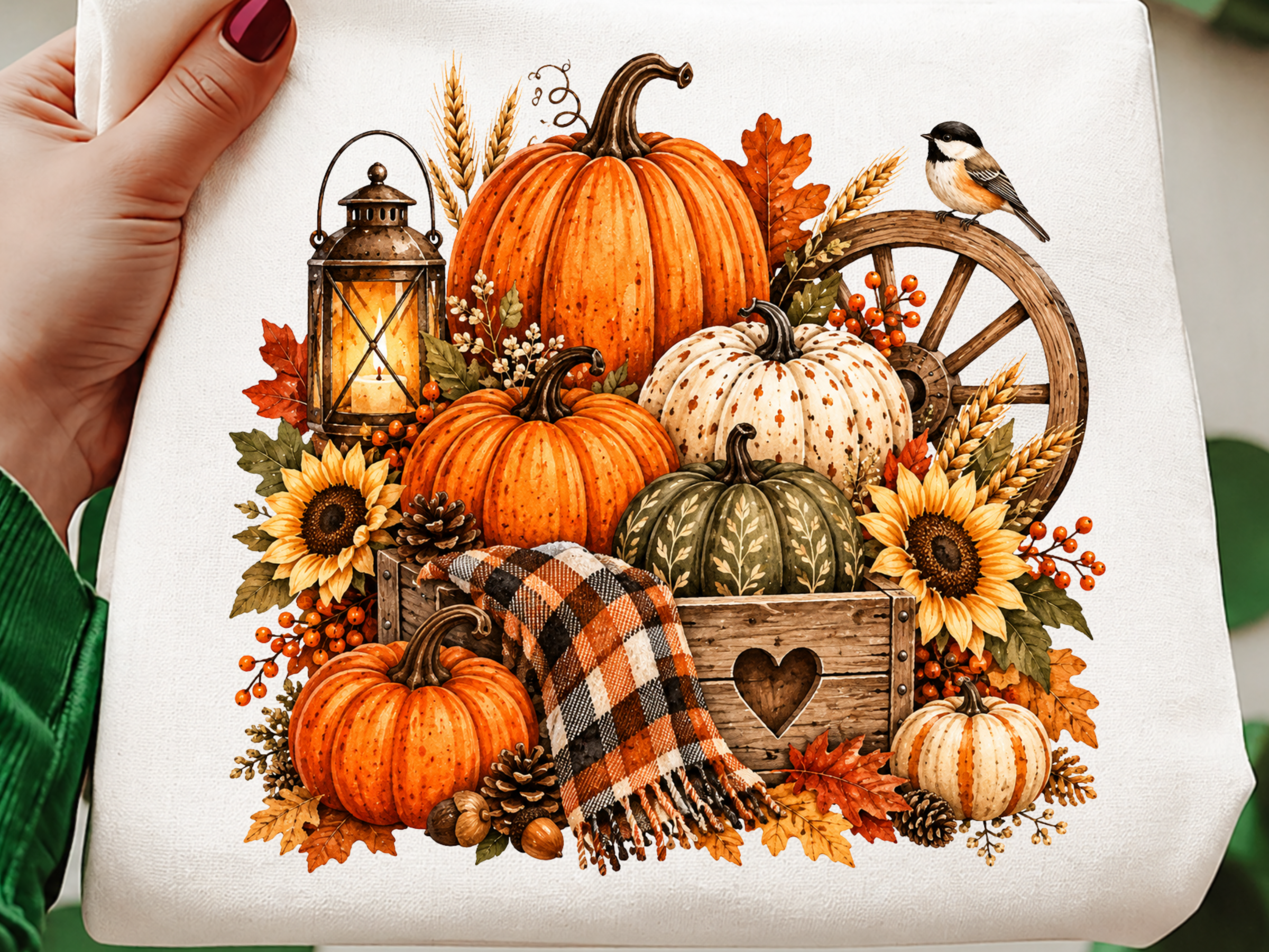 Rustic Pumpkin Wagon Fall PNG