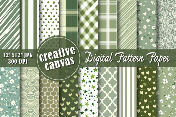 Sage Green Seamless Patterns