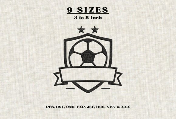 Soccer Shield Monogram Frame Machine DST
