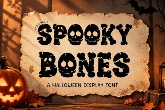Spooky Bones Decorative Font By AnningArts