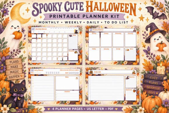 Spooky Cute Halloween Planner Kit