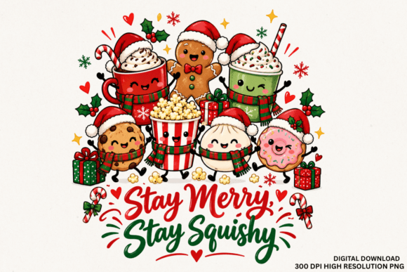 Stay Merry Squishy Christmas PNG