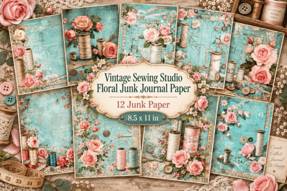 Vintage Sewing Studio Floral