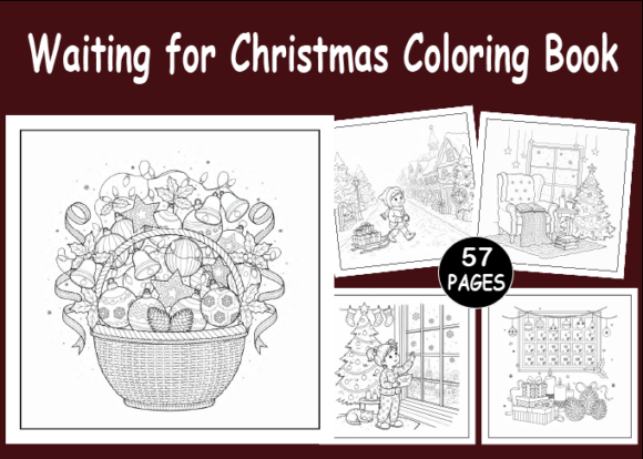 57 Waiting for Christmas Coloring Book