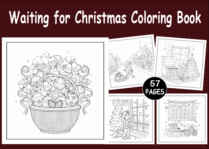 57 Waiting for Christmas Coloring Book