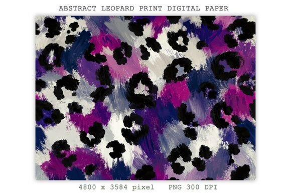 Abstract Leopard Print Digital Paper PNG