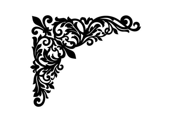 Artistic Luxury Decorative Corner SVG Cut