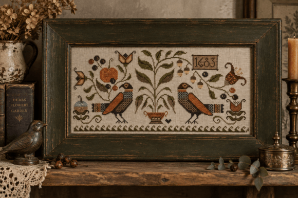 π Autumn Fraktur β Vintage Cross Stitch