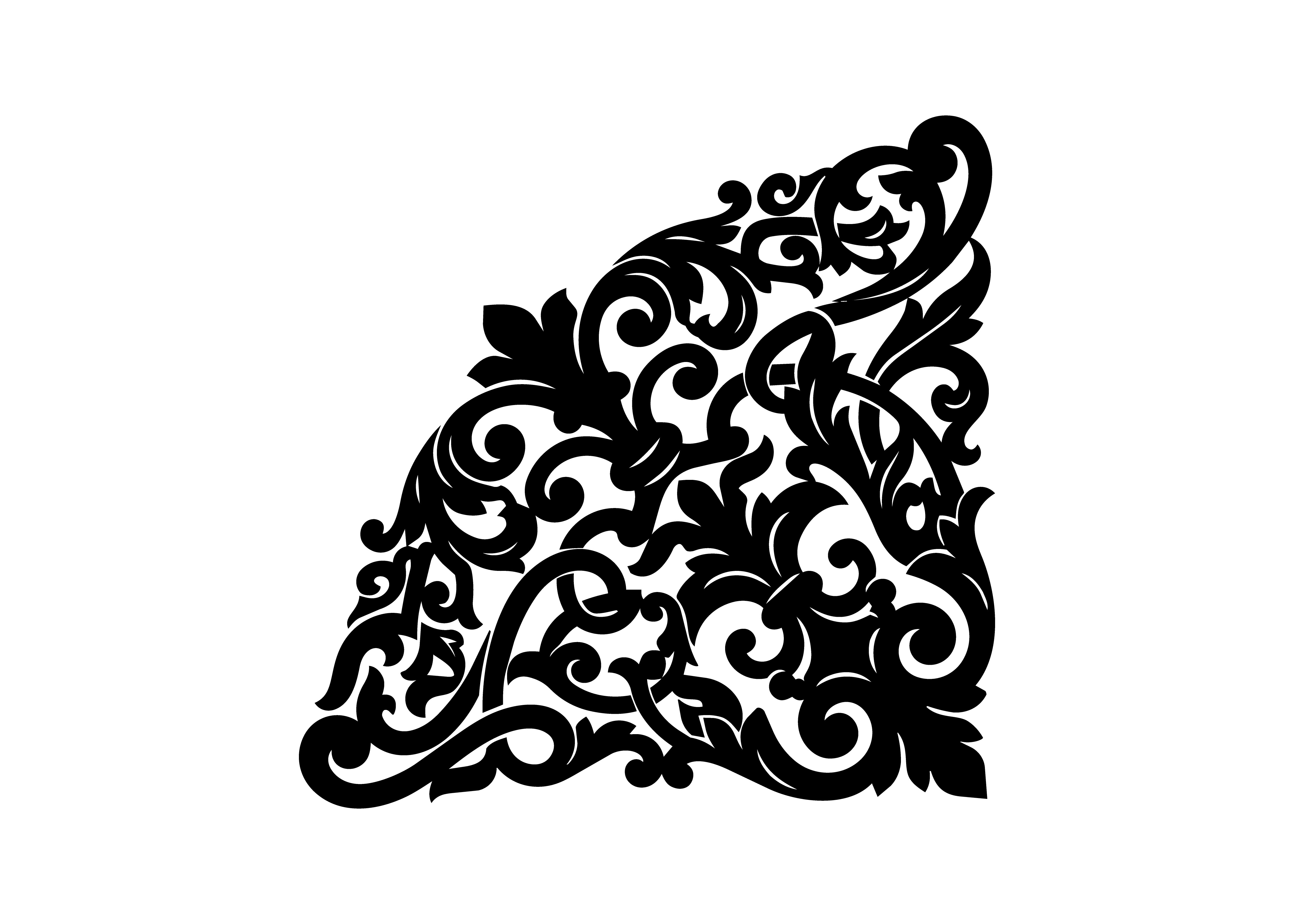 Baroque Luxury Decorative Corner SVG Cut