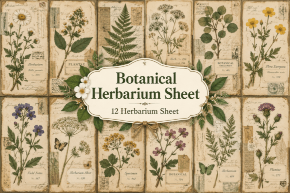 Botanical Herbarium Sheet